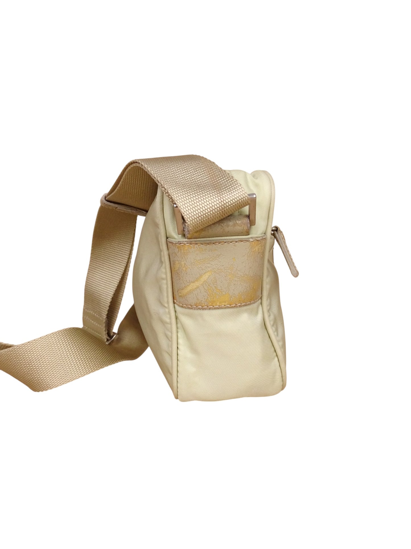 Sacoche Prada Beige Bandoulière Toile Nylon