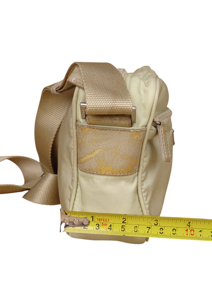 Sacoche Prada Beige Bandoulière Toile Nylon
