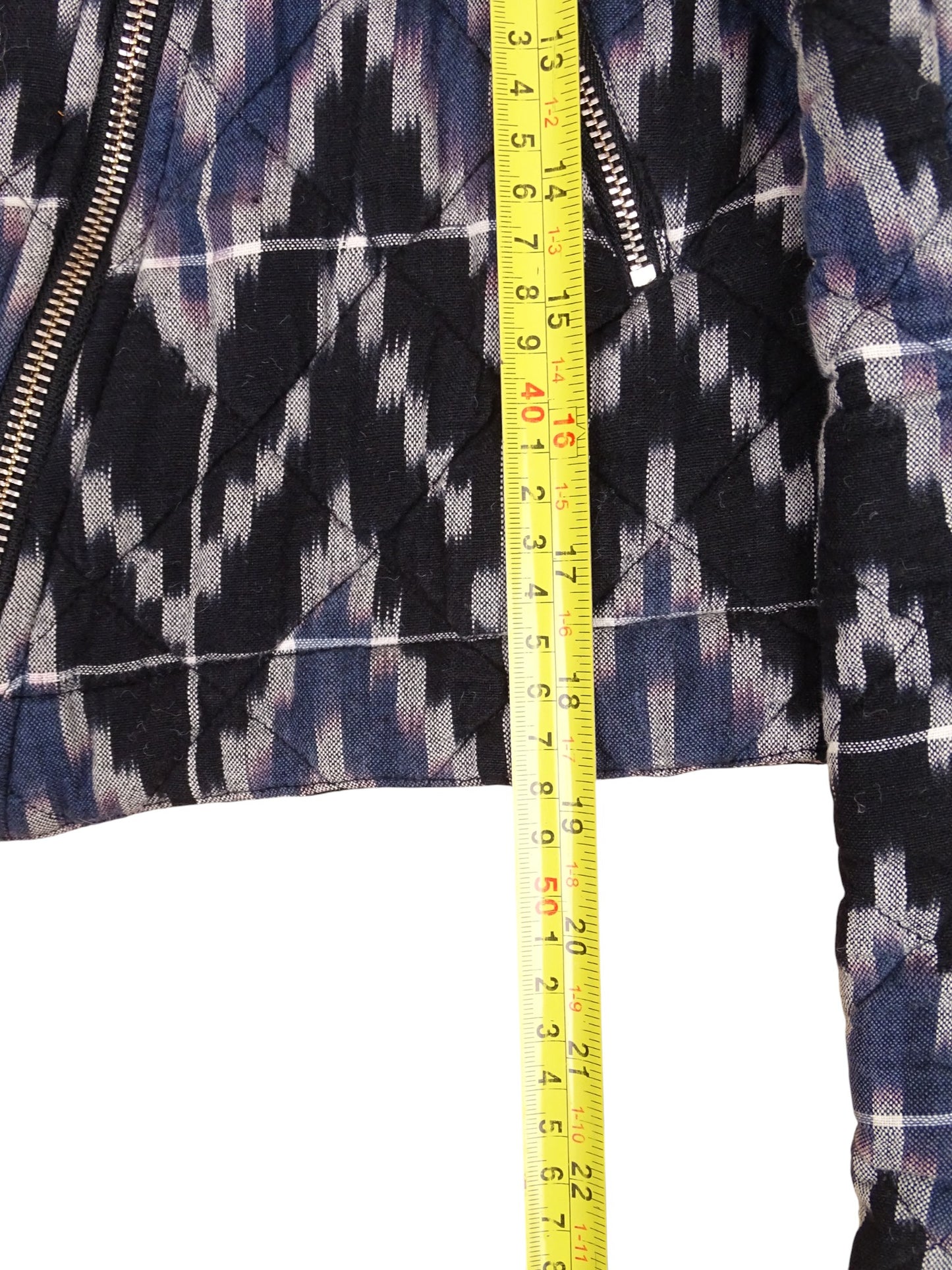 Soeur Veste Coton Zippée Marine/Blanche À Motifs S Femme