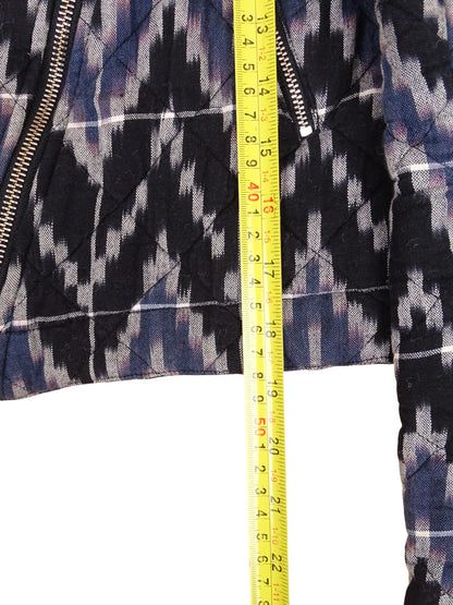 Soeur Veste Coton Zippée Marine/Blanche À Motifs S Femme