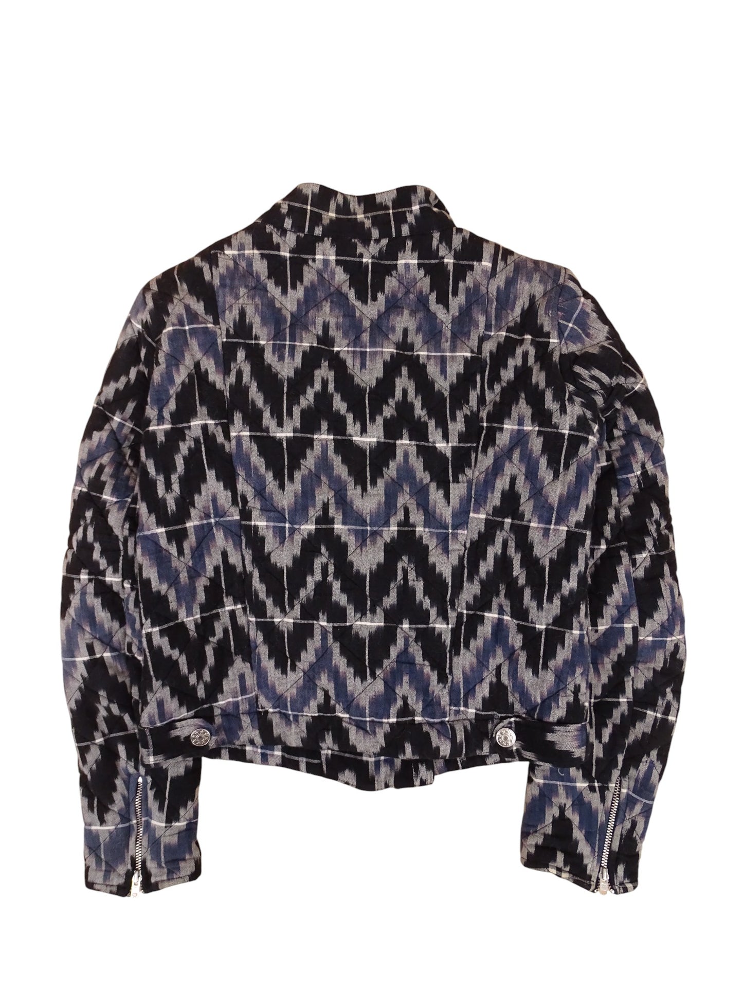 Soeur Veste Coton Zippée Marine/Blanche À Motifs S Femme