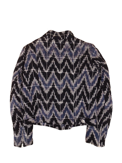 Soeur Veste Coton Zippée Marine/Blanche À Motifs S Femme