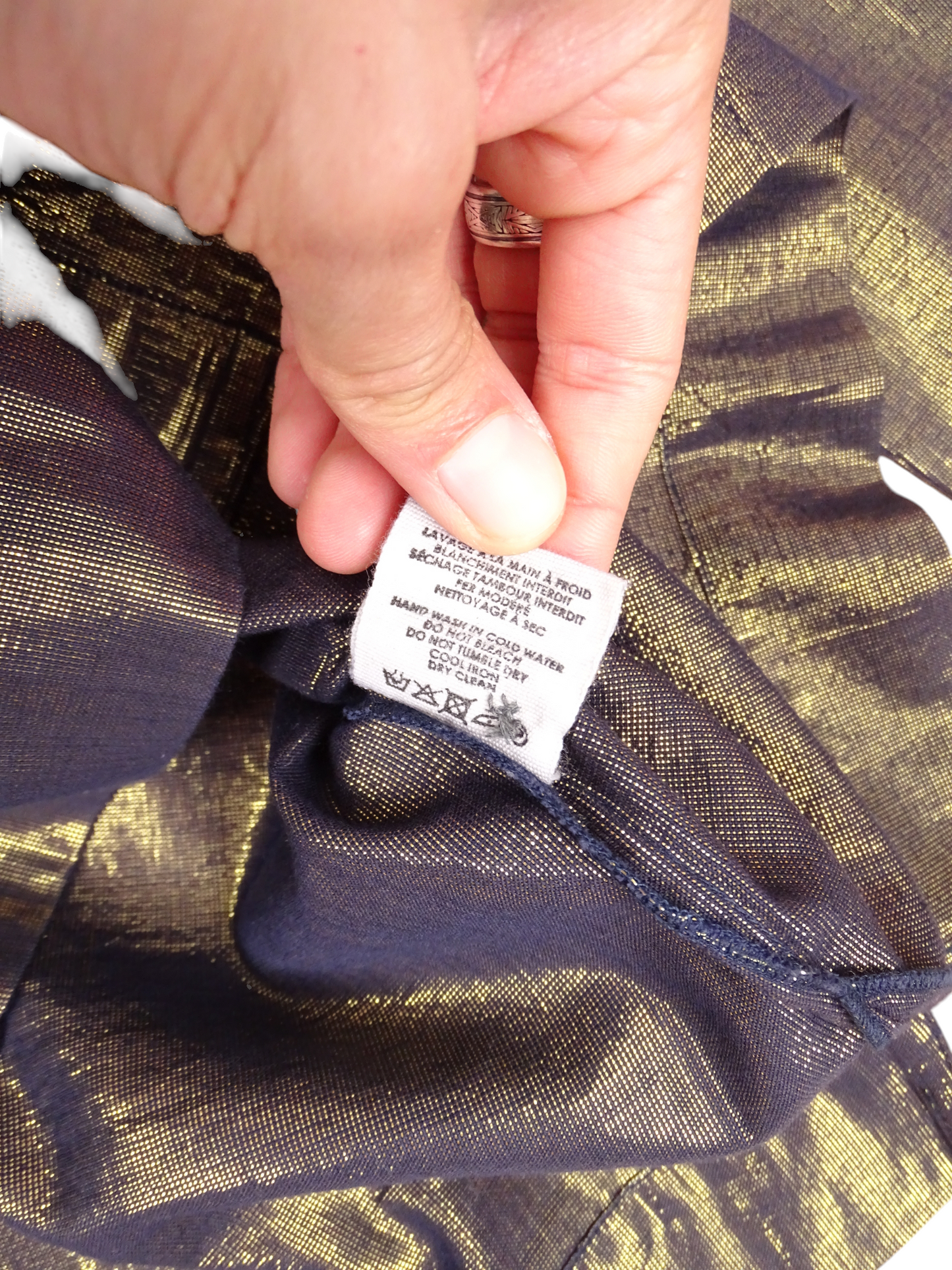 Soeur Veste Légère Dorée Et Noire Lurex XS Femme