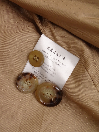 Sézane Trench Long Beige Avec Ceinture XS Femme