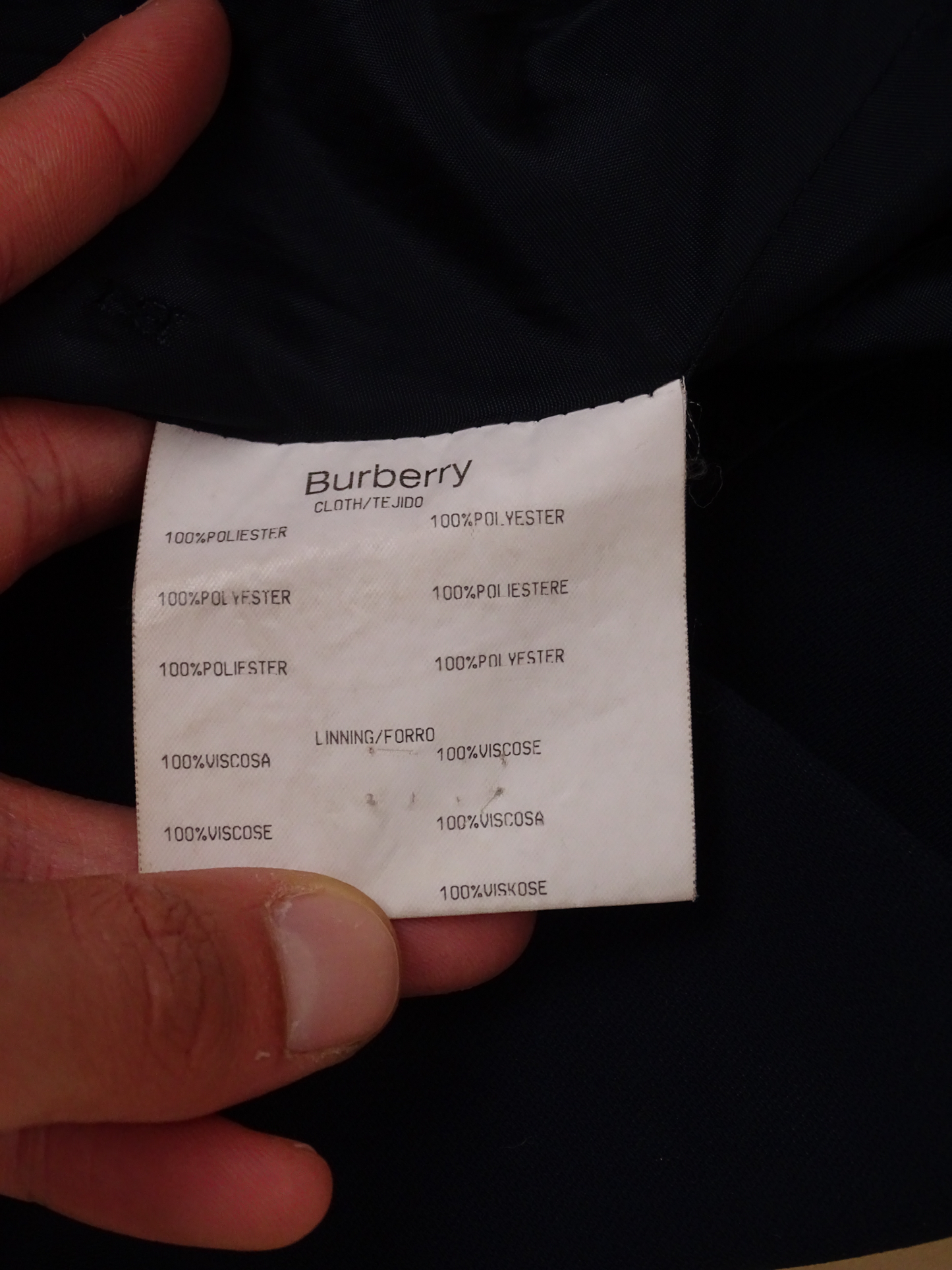 Burberry Blazer Bleu Marine L Femme