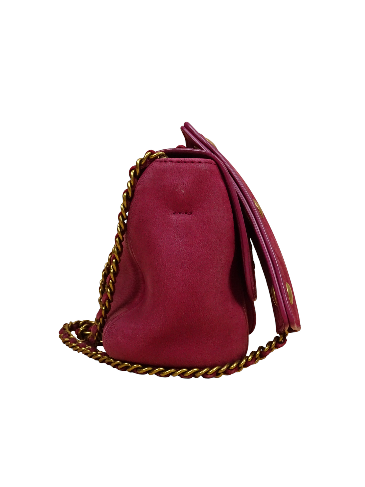 Jérôme Dreyfuss Sac Bandoulière "Lulu" S Daim Cuir Rose Fuschia