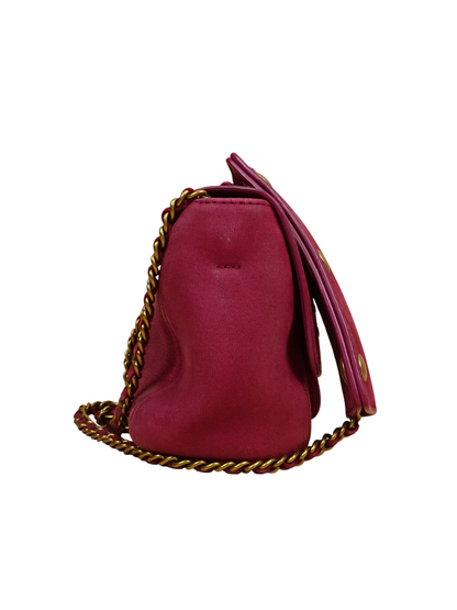 Jérôme Dreyfuss Sac Bandoulière "Lulu" S Daim Cuir Rose Fuschia