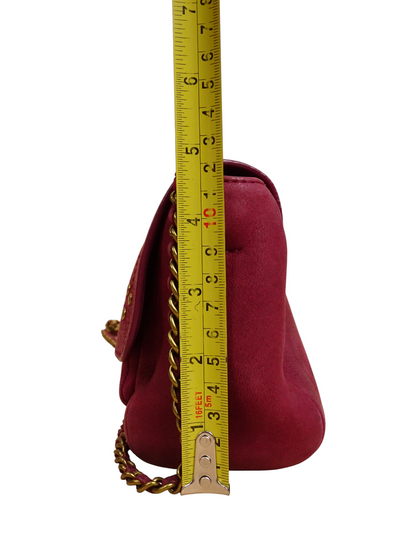 Jérôme Dreyfuss Sac Bandoulière "Lulu" S Daim Cuir Rose Fuschia