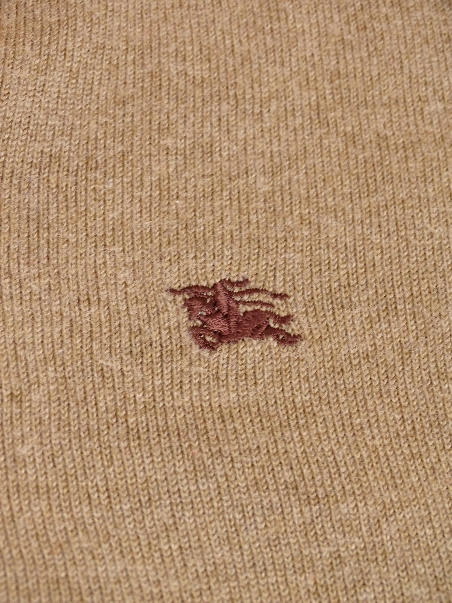 Burberry Pull Col V Marron M Homme Laine