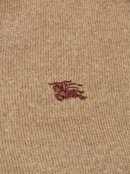 Burberry Pull Col V Marron M Homme Laine