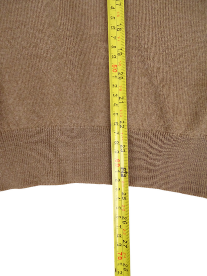 Burberry Pull Col V Marron M Homme Laine