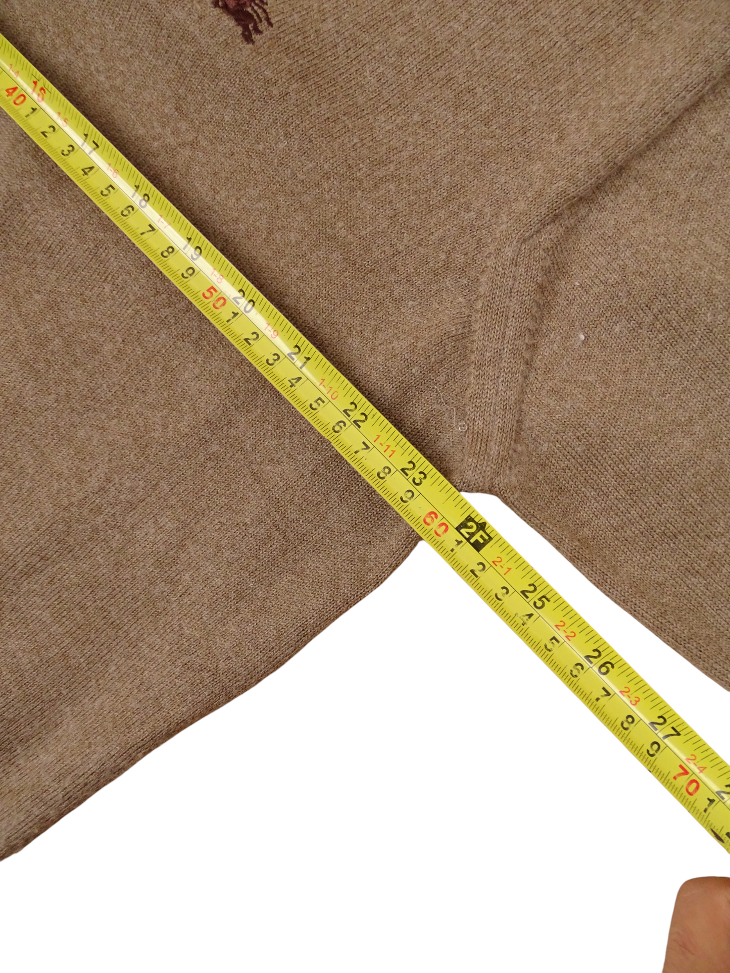 Burberry Pull Col V Marron M Homme Laine