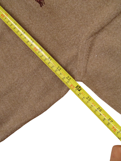 Burberry Pull Col V Marron M Homme Laine