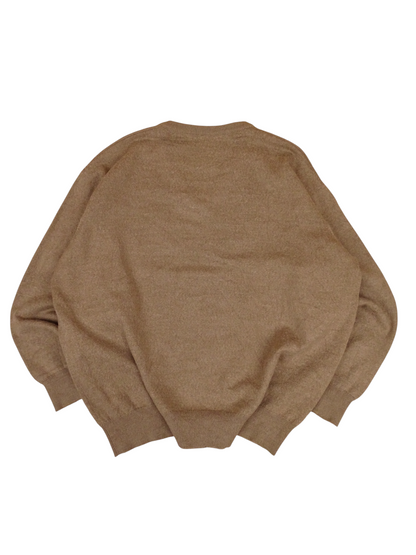 Burberry Pull Col V Marron M Homme Laine