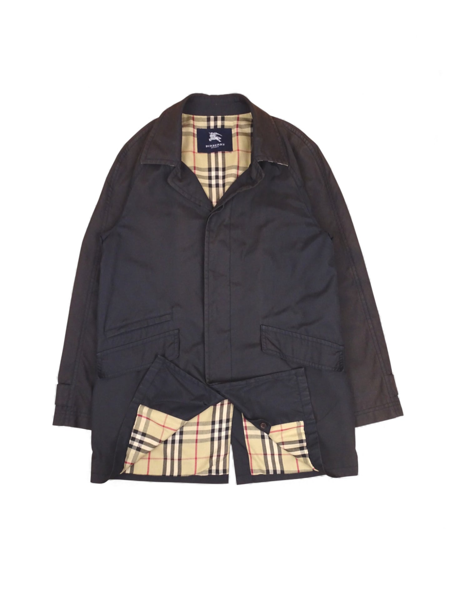 Burberry Trench Gris XL Homme Manteau Long Tartan Nova Check