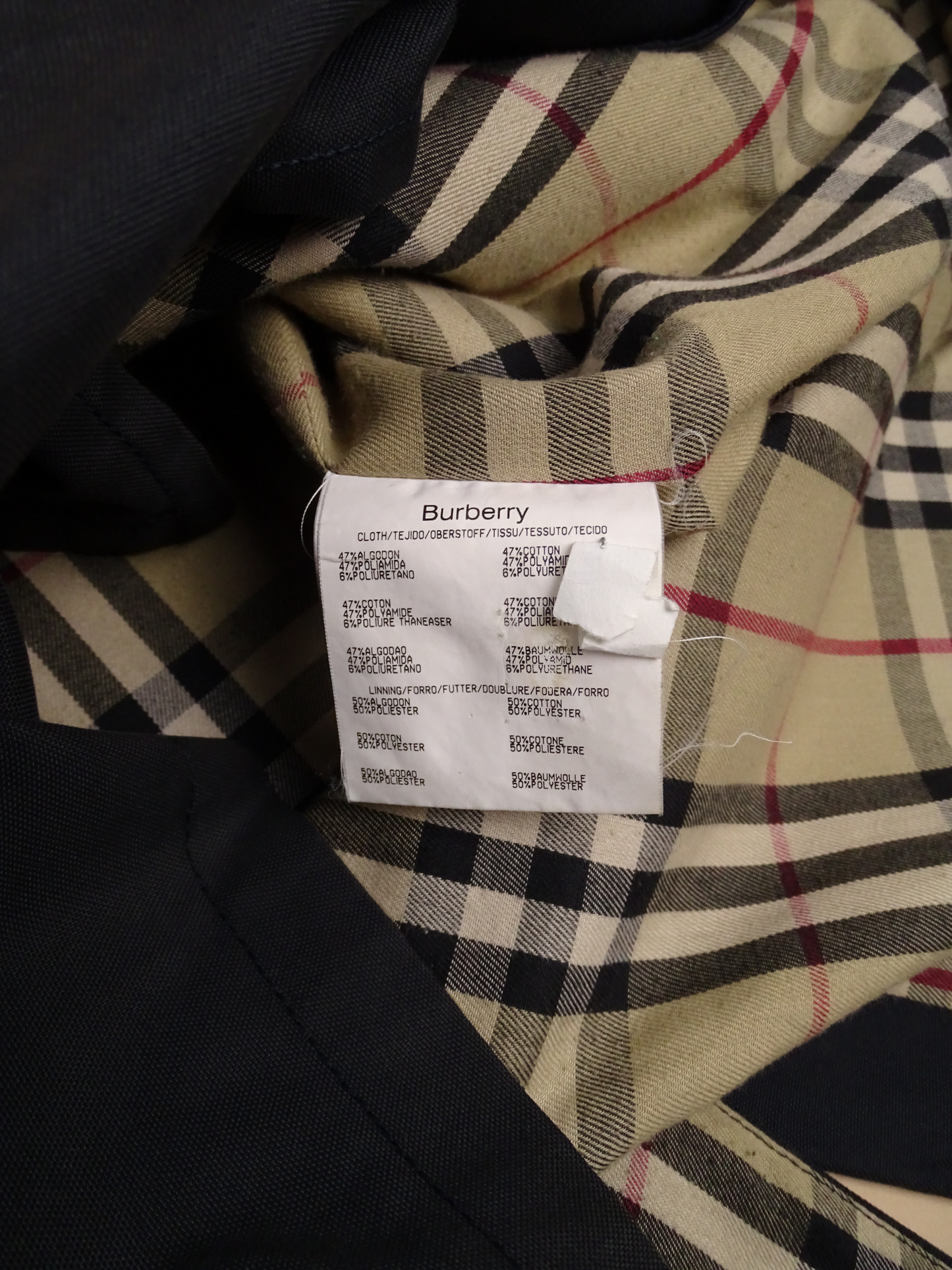Burberry Trench Gris XL Homme Manteau Long Tartan Nova Check