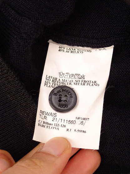 Burberry Cardigan Bleu Marine 60% Laine M Homme