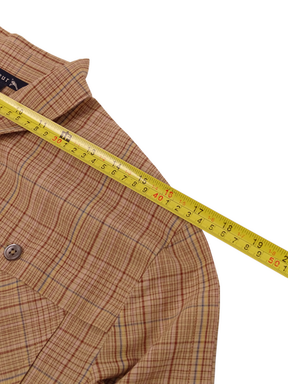 Soeur Chemise Modèle "Falaise" Carreaux Beige Marron XS Femme