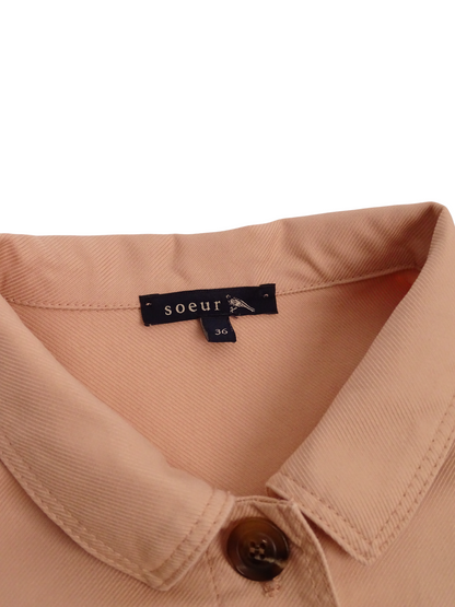 Soeur Surchemise Rose Pâle À Boutons S Femme