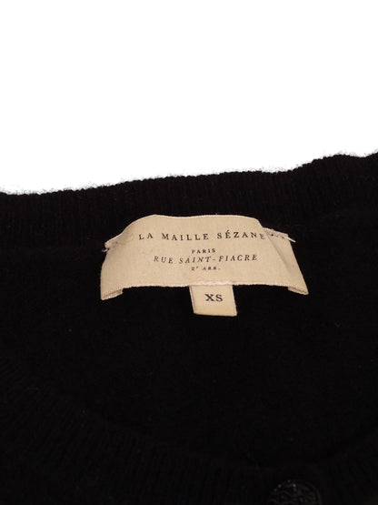 Sézane Cardigan Noir 80% Laine 20% Cachemire XS Femme