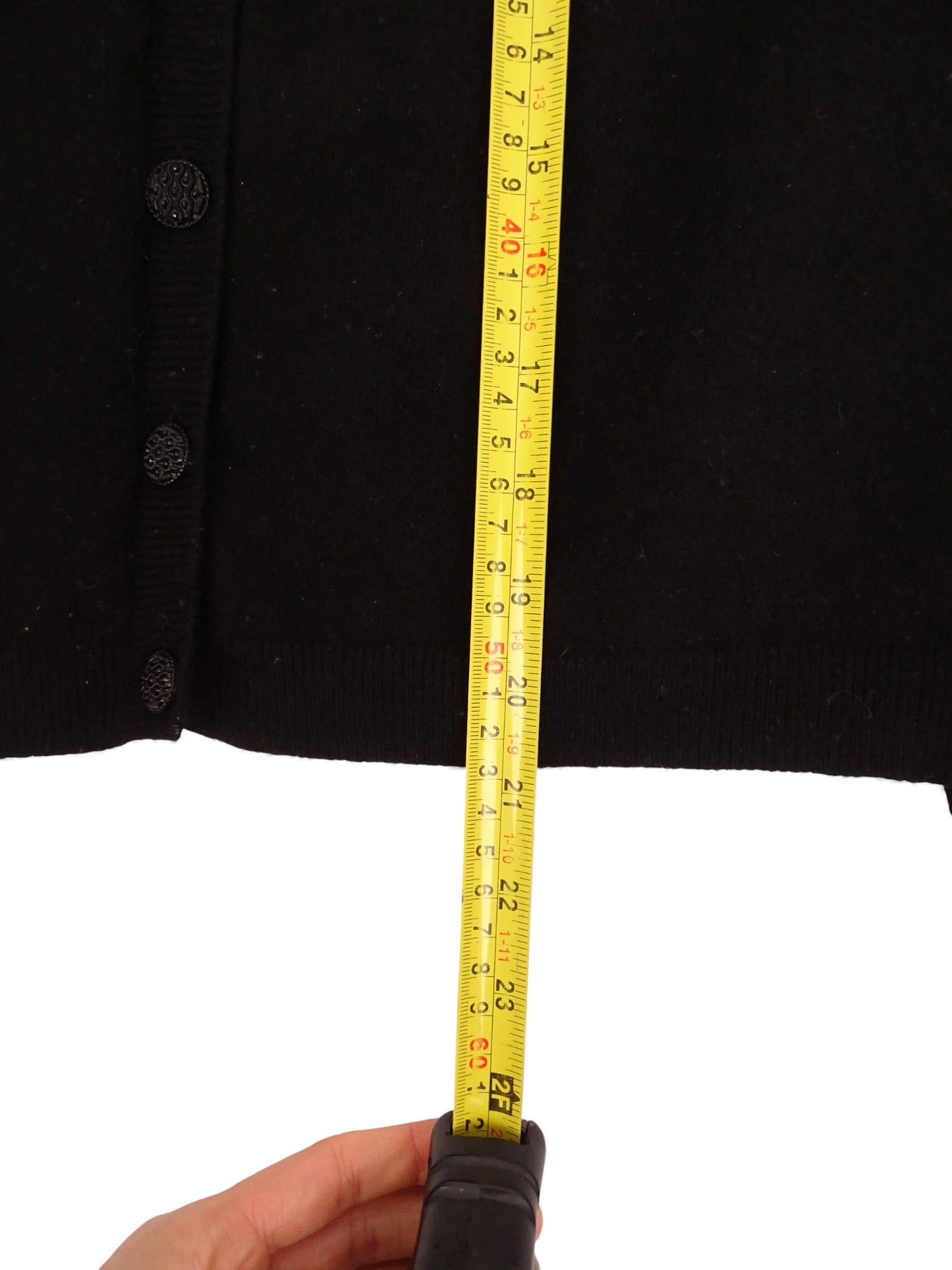 Sézane Cardigan Noir 80% Laine 20% Cachemire XS Femme