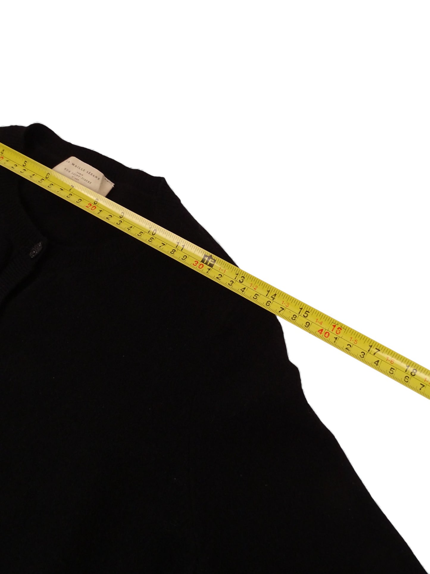 Sézane Cardigan Noir 80% Laine 20% Cachemire XS Femme