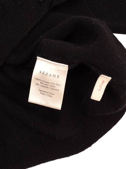 Sézane Cardigan Noir 80% Laine 20% Cachemire XS Femme