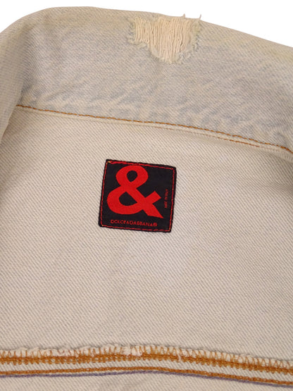 Dolce & Gabbana Veste En Jean Sans Manches Bleu Clair Vintage M Femme