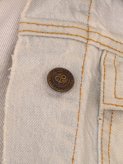 Dolce & Gabbana Veste En Jean Sans Manches Bleu Clair Vintage M Femme