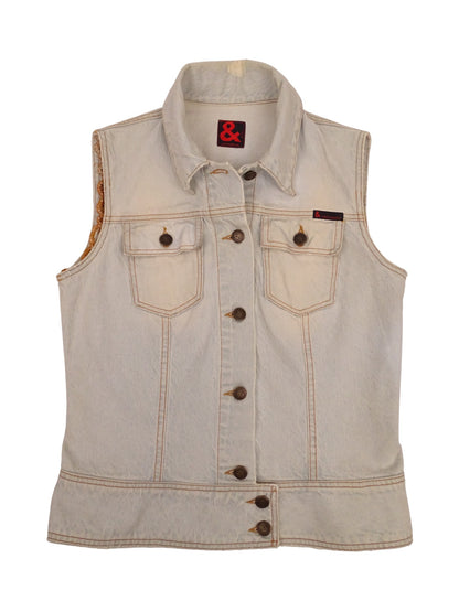 Dolce & Gabbana Veste En Jean Sans Manches Bleu Clair Vintage M Femme