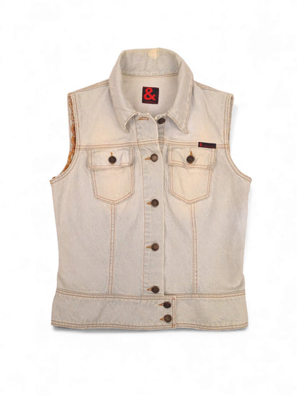 Dolce & Gabbana Veste En Jean Sans Manches Bleu Clair Vintage M Femme
