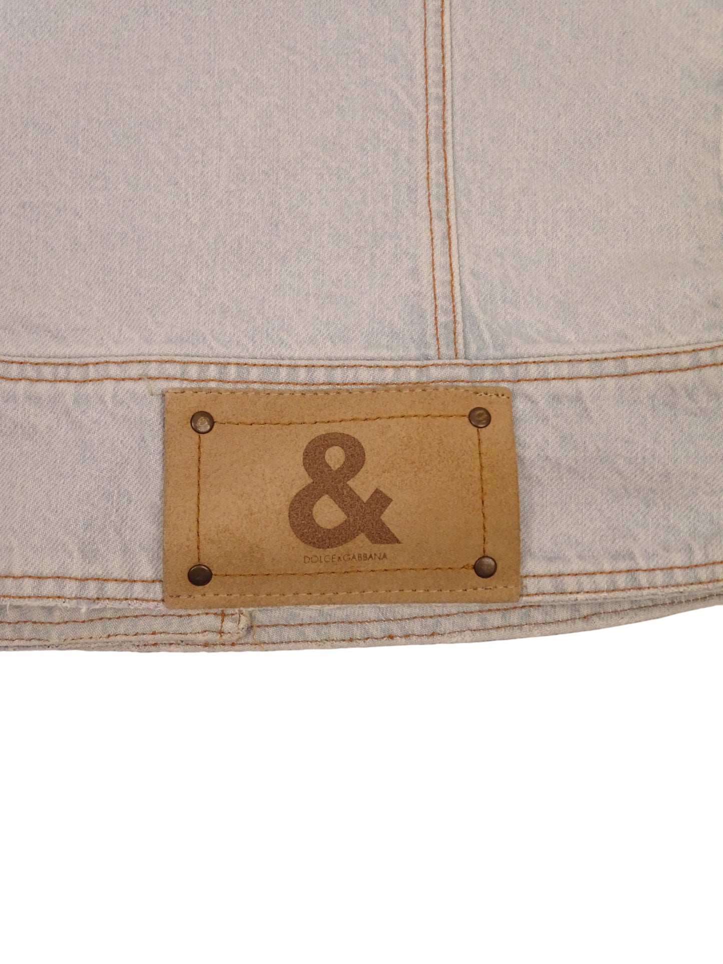 Dolce & Gabbana Veste En Jean Sans Manches Bleu Clair Vintage M Femme