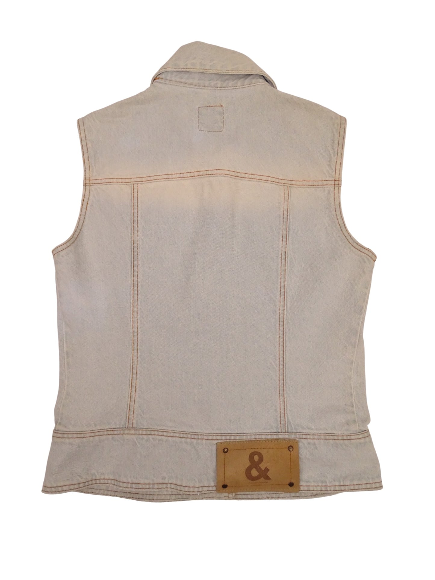 Dolce & Gabbana Veste En Jean Sans Manches Bleu Clair Vintage M Femme