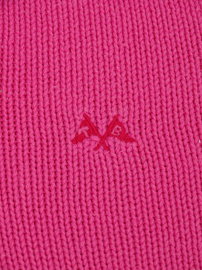 Burberry Pull Col V Rose Coton L Femme