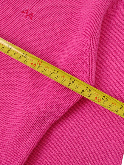 Burberry Pull Col V Rose Coton L Femme