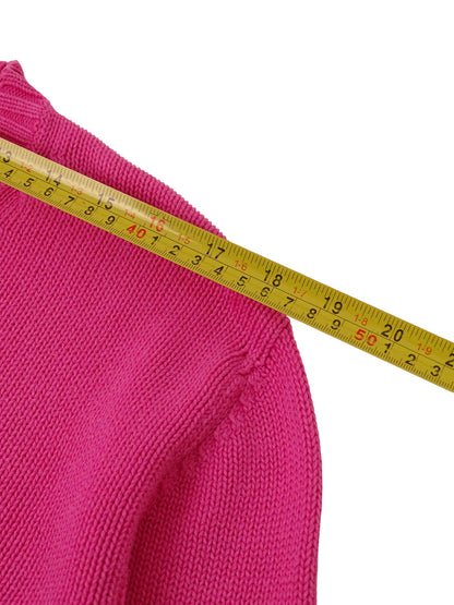 Burberry Pull Col V Rose Coton L Femme