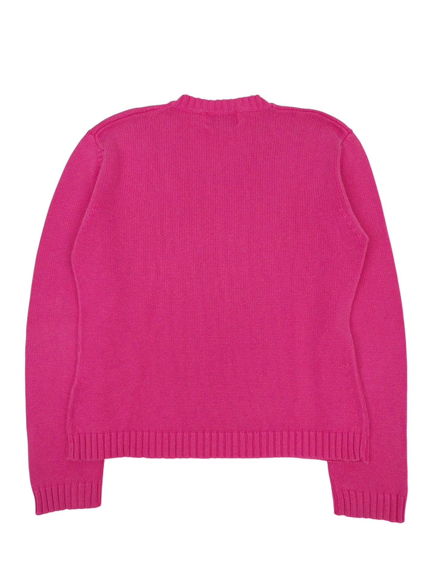 Burberry Pull Col V Rose Coton L Femme