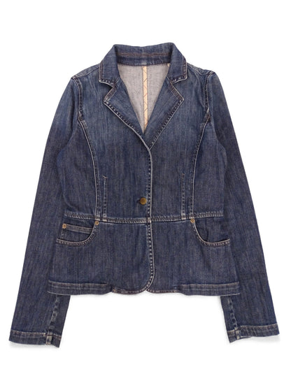 Burberry Veste En Jean Bleu Marine XS Femme