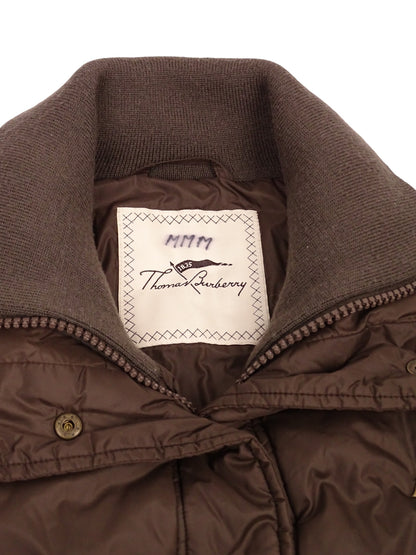 Burberry Doudoune Courte Marron Double Zip XS Femme