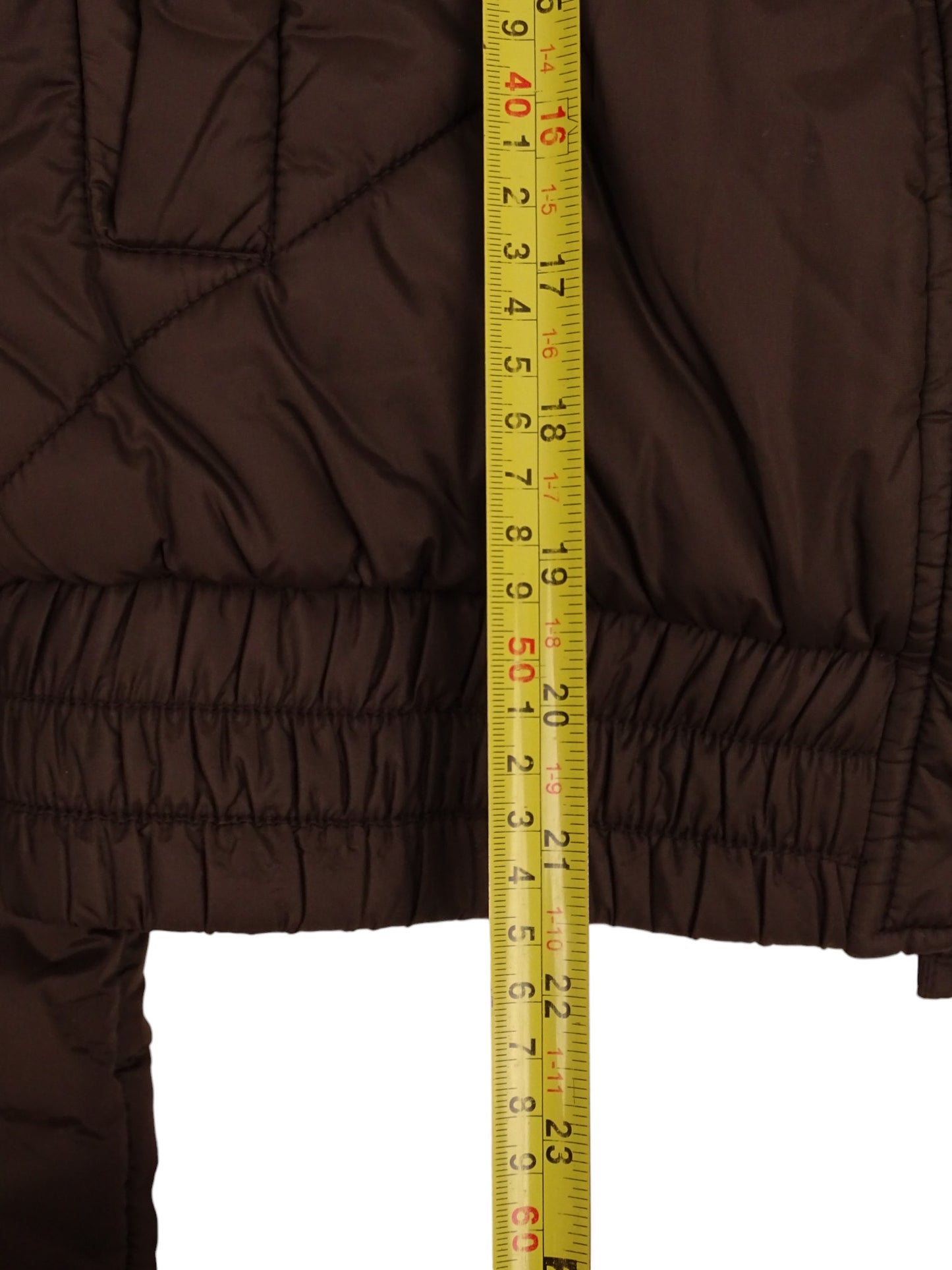 Burberry Doudoune Courte Marron Double Zip XS Femme