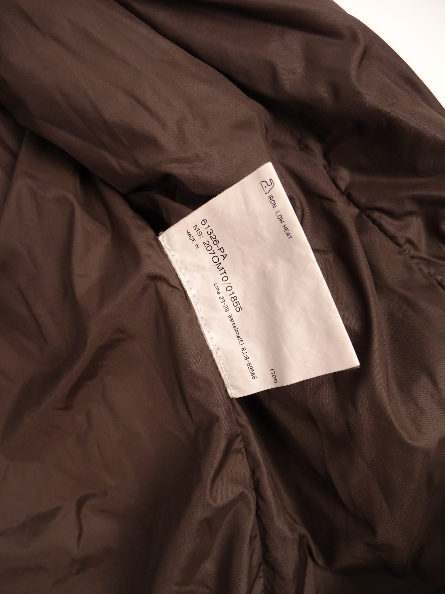 Burberry Doudoune Courte Marron Double Zip XS Femme