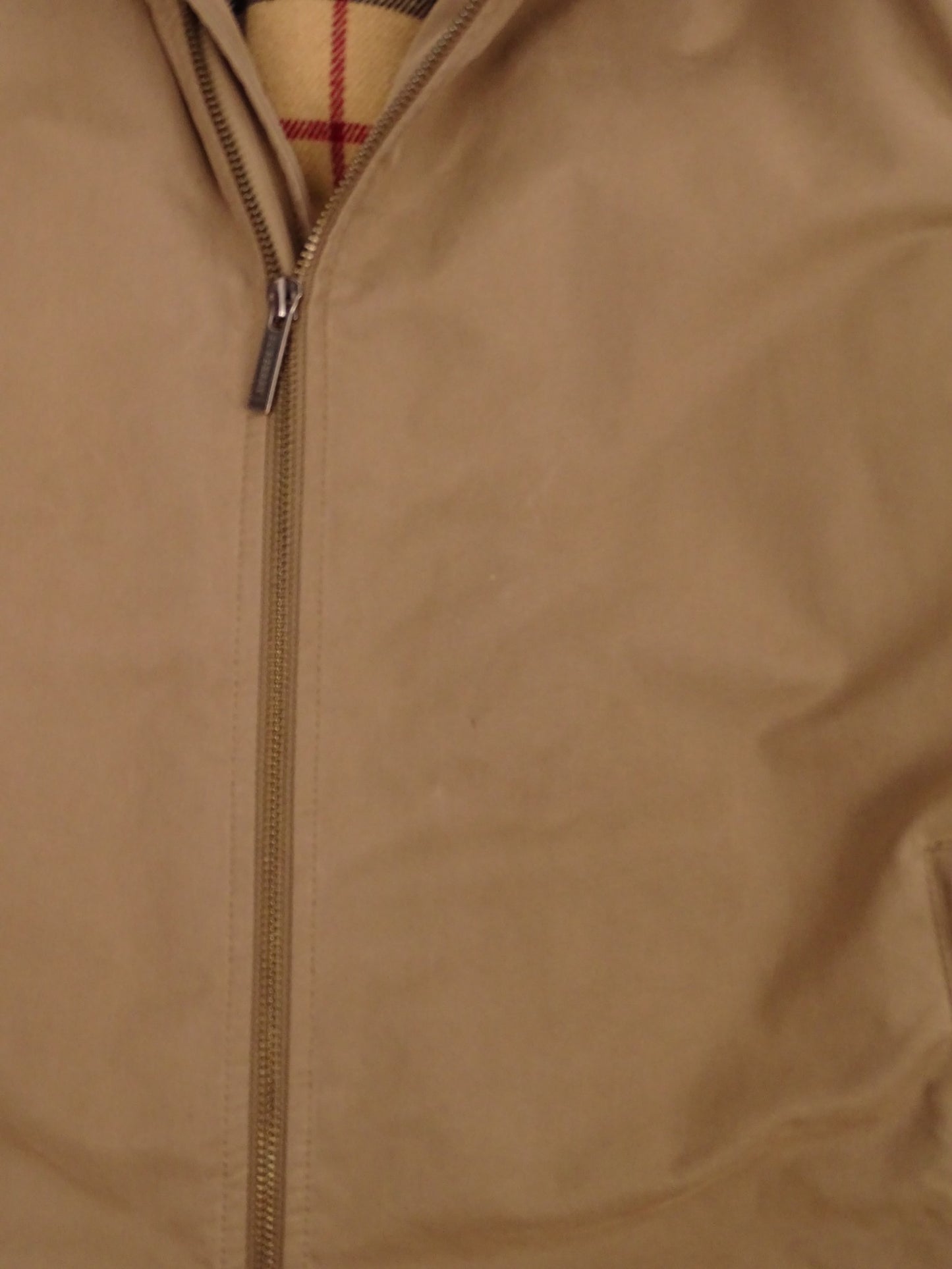 Burberry Manteau Harrington Mi-Long Beige Coton Intérieur Tartan Nova Check M Homme