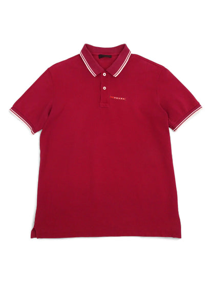 Prada Polo Vintage Bordeaux À Boutons XL Homme
