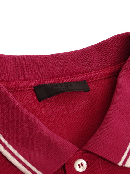 Prada Polo Vintage Bordeaux À Boutons XL Homme
