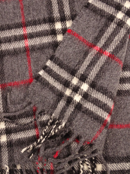 Burberry Écharpe Grise Tartan Nova Check 100% Laine 130 cm