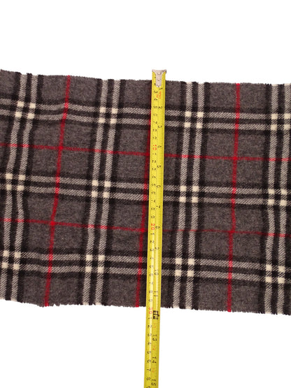 Burberry Écharpe Grise Tartan Nova Check 100% Laine 130 cm