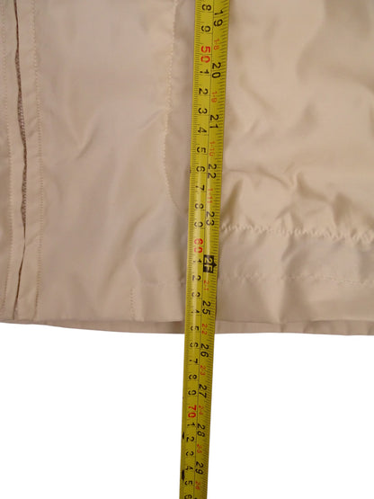 Burberry Manteau Zippé Crème Intérieur Tartan Écossais Gris S Femme