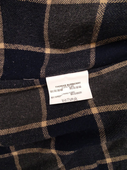 Burberry Manteau Zippé Crème Intérieur Tartan Écossais Gris S Femme