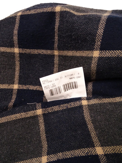 Burberry Manteau Zippé Crème Intérieur Tartan Écossais Gris S Femme
