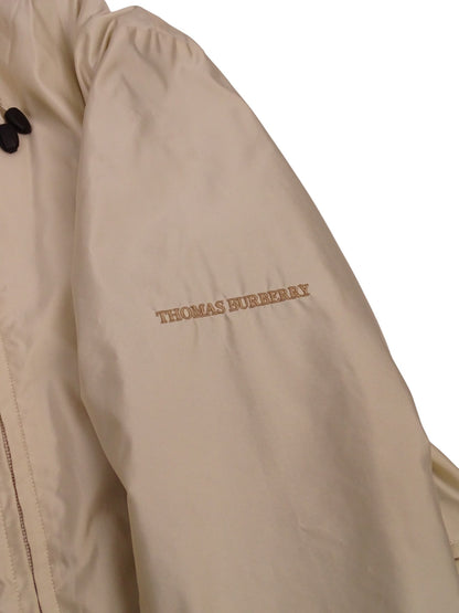 Burberry Manteau Zippé Crème Intérieur Tartan Écossais Gris S Femme